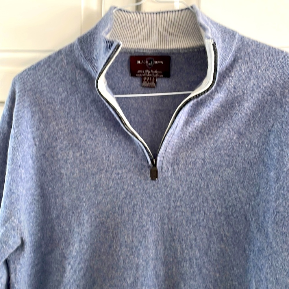 Men’s large double ply cashmere zip up sweater